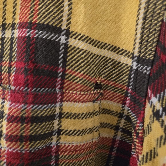 Rugby Ralph Lauren flannel. Large. Yellow and rust color. - Picture 3 of 5